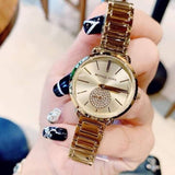 Buy Shop Michael Kors Portia Quartz Gold Dial Gold Steel Strap Watch For Women - MK3838 USA Online