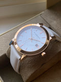 Buy Shop Burberry The City White Dial White Leather Strap Watch for Women - BU9012 USA Online