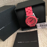 Buy Shop Marc Jacobs Pelly Red Dial Red Silicone Strap Watch for Women - MBM2590 USA Online