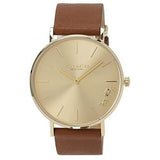 Buy Shop Coach Perry Analog Gold Dial Brown Leather Strap Watch for Women - 14503331-C USA Online