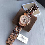 Buy Shop Michael Kors Runway Rose Gold Dial Two Tone Steel Strap Watch for Women - MK4269 USA Online