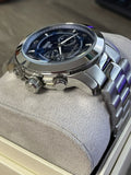 Buy Shop Michael Kors Stop Hunger Chronograph Blue Dial Silver Steel Strap Watch for Men - MK8314 USA Online
