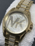 Michael Kors Bradshaw Gold Dial Gold Steel Strap Watch for Women - MK6487