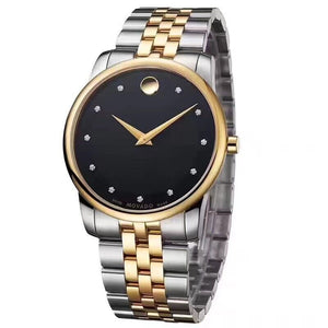 Buy Shop Movado Museum Classic Diamonds Black Dial Two Tone Steel Strap Watch For Men - 0606879 USA Online
