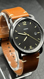Buy Shop Fossil Commuter Three Hand Date Black Dial Brown Leather Strap Watch for Men - FS5276 USA Online
