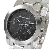 Burberry The City Black Dial Silver Steel Strap Watch for Men - BU9351