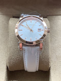 Buy Shop Burberry The City White Dial White Leather Strap Watch for Women - BU9108 USA Online