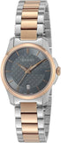 Gucci G Timeless Grey Dial Two Tone Steel Strap Watch For Women - YA126527