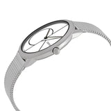 Buy Shop Calvin Klein Minimal White Dial Silver Mesh Bracelet Watch for Men - K3M5115X USA Online