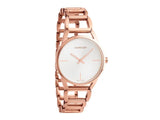 Buy Shop Calvin Klein Stately White Dial Rose Gold Steel Strap Watch for Women - K3G23626 USA Online