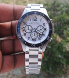 Buy Shop Marc Jacobs Rock Chronograph White Dial Silver Steel Strap Watch for Men - MBM5027 USA Online