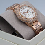 Buy Shop Michael Kors Camille Chronograph White Dial Rose Gold Steel Strap Watch For Women - MK6995 USA Online
