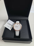 Buy Shop Movado Museum 70th Anniversary Special Edition White Dial White Leather Strap Watch For Women - 0607139 USA Online