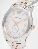 Buy Shop Emporio Armani Classic Quartz Silver Dial Two Tone Steel Strap Watch For Men - AR1824 USA Online
