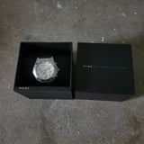 Buy Shop Marc Jacobs Blade Chronograph White Dial Black Leather Strap Watch for Women - MBM1189 USA Online