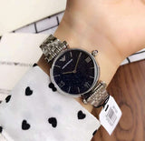 Buy Shop Emporio Armani Gianni T Bar Dark Blue Dial Silver Stainless Steel Watch For Women - AR11091 USA Online