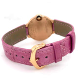 Buy Shop Cartier Ballon Bleu Diamonds White Dial Pink Leather Strap Watch for Women - WE902050 USA Online