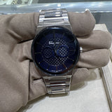 Buy Shop Salvatore Ferragamo Sapphire Blue Dial Silver Steel Strap Watch for Men - SFHP006-20 USA Online