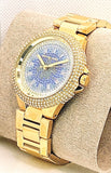 Buy Shop Michael Kors Camille Analog Blue Dial Gold Steel Strap Watch For Women - MK7341 USA Online
