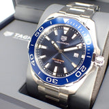 Buy Shop Tag Heuer Aquaracer Blue Dial Silver Steel Strap Watch for Men - WAY101C.BA0746 USA Online