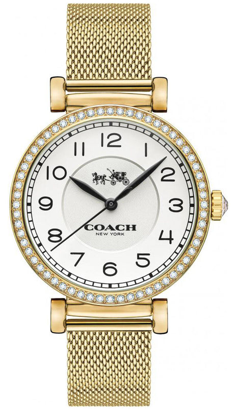 Buy Shop Coach Madison White Dial Gold Mesh Bracelet Watch for Women - 14502652 USA Online
