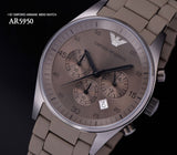 Buy Shop Emporio Armani Sportivo Chronograph Brown Dial Brown Steel Strap Watch For Men - AR5950 USA Online