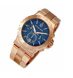 Buy Shop Michael Kors Bel Aire Blue Dial Rose Gold Steel Strap Watch for Women - MK5410 USA Online