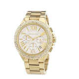 Buy Shop Michael Kors Camille Silver Diamonds Dial Gold Steel Strap Watch for Women - MK5756 USA Online