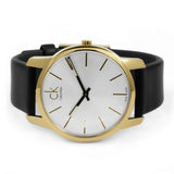 Buy Shop Calvin Klein City Silver Dial Black Leather Strap Watch For Men - K2G21520 USA Online