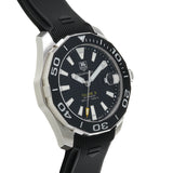 Buy Shop Tag Heuer Aquaracer Calibre 5 Automatic Black Dial Black Rubber Strap Watch for Men - WAY211A.FT6151 USA Online