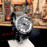 Buy Shop Guess Sassy Multifunction Quartz Silver Dial Silver Steel Strap Watch For Women - W0705L1 USA Online