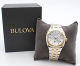 Buy Shop Bulova Classic Multi Function Silver Dial Two Tone Steel Strap Watch for Men - 98C142 USA Online