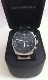 Buy Shop Emporio Armani Sportivo Chronograph Black Dial Silver Stainless Steel Watch For Men - AR0585 USA Online
