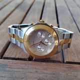 Buy Shop Marc Jacobs Blade Chronograph Silver Dial Two Tone Steel Strap Watch for Women - MBM3177 USA Online