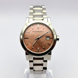 Buy Shop Burberry The City Pink Dial Silver Steel Strap Watch for Women - BU9124 USA Online