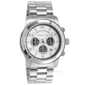 Buy Shop Michael Kors Runway Chronograph Silver Dial Silver Steel Strap Watch for Men - MK8060 USA Online
