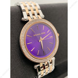 Buy Shop Michael Kors Darci Purple Dial Two Tone Steel Strap Watch for Women - MK3353 USA Online