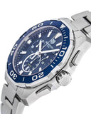 Buy Shop Tag Heuer Aquaracer Blue Dial SIlver Steel Strap Watch for Men - CAY111B.BA0927 USA Online