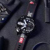 Buy Shop Diesel Mr. Daddy 2.0 Quartz Black Dial Black Nylon Strap Watch For Men - DZ7433 USA Online