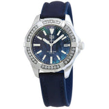 Buy Shop Tag Heuer Aquaracer Quartz Diamonds Blue Dial Blue Nylon Strap Watch for Women - WAY131N.FT6091 USA Online