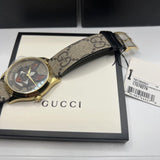 Buy Shop Gucci G-Timeless Brown Dial Brown Leather Strap Unisex Watch - YA1264057 USA Online