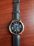 Buy Shop Emporio Armani Classic Chronograph Blue Dial Blue Leather Strap Watch For Men - AR2473 USA Online