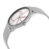 Buy Shop Calvin Klein Minimal White Dial Silver Mesh Bracelet Watch for Women - K3M52152 USA Online