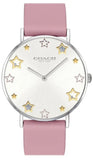 Buy Shop Coach Perry Mother of Pearl White Dial Pink Leather Strap Watch for Women - 14503243 USA Online