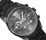 Emporio Armani Sportivo Chronograph Black Dial Black Stainless Steel Watch For Men - AR5889