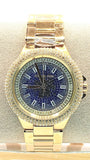 Buy Shop Michael Kors Camille Analog Blue Dial Gold Steel Strap Watch For Women - MK7341 USA Online