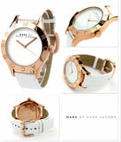 Buy Shop Marc Jacobs Blade White Dial White Leather Strap Watch for Women - MBM1201 USA Online