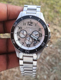 Buy Shop Marc Jacobs Rock Chronograph White Dial Silver Steel Strap Watch for Men - MBM5027 USA Online
