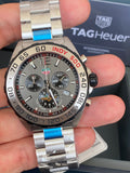 Tag Heuer Formula 1 Chronograph Indy 500 Special Edition Grey Dial Silver Steel Strap Watch for Men - CAZ1016.EB0058