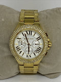 Buy Shop Michael Kors Camille Silver Diamonds Dial Gold Steel Strap Watch for Women - MK5756 USA Online